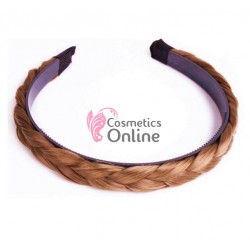 Bentita pentru par impletita spic din fibra sintetica lata BST007 Blond Aramiu